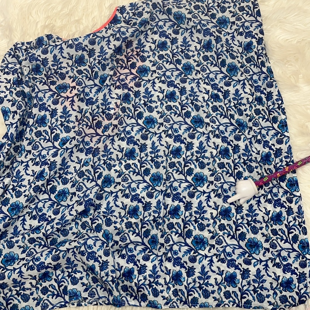 NWOT Tommy Bahama Woodblock Embroidered Tunic ~ in Mare Navy - Picture 13 of 14